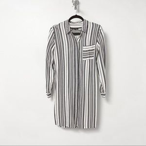 Banana Republic Trendy Button Down Shirt Dress White 4